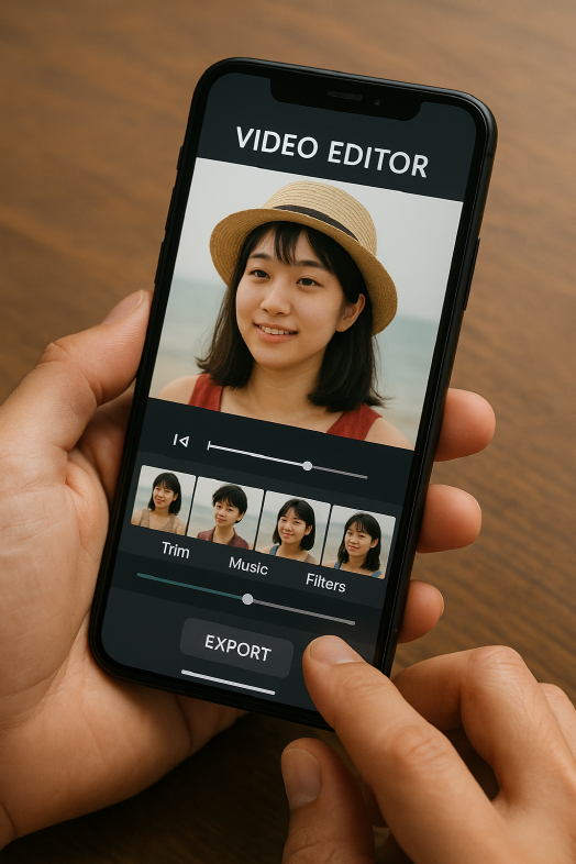 스마트폰 영상 편집 앱에 대한 사진입니다.