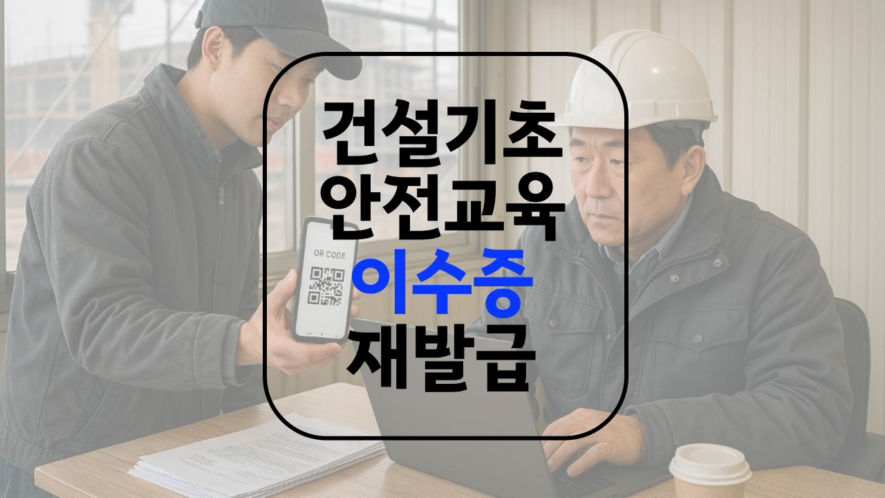 건설 기초안전교육증 재발급
