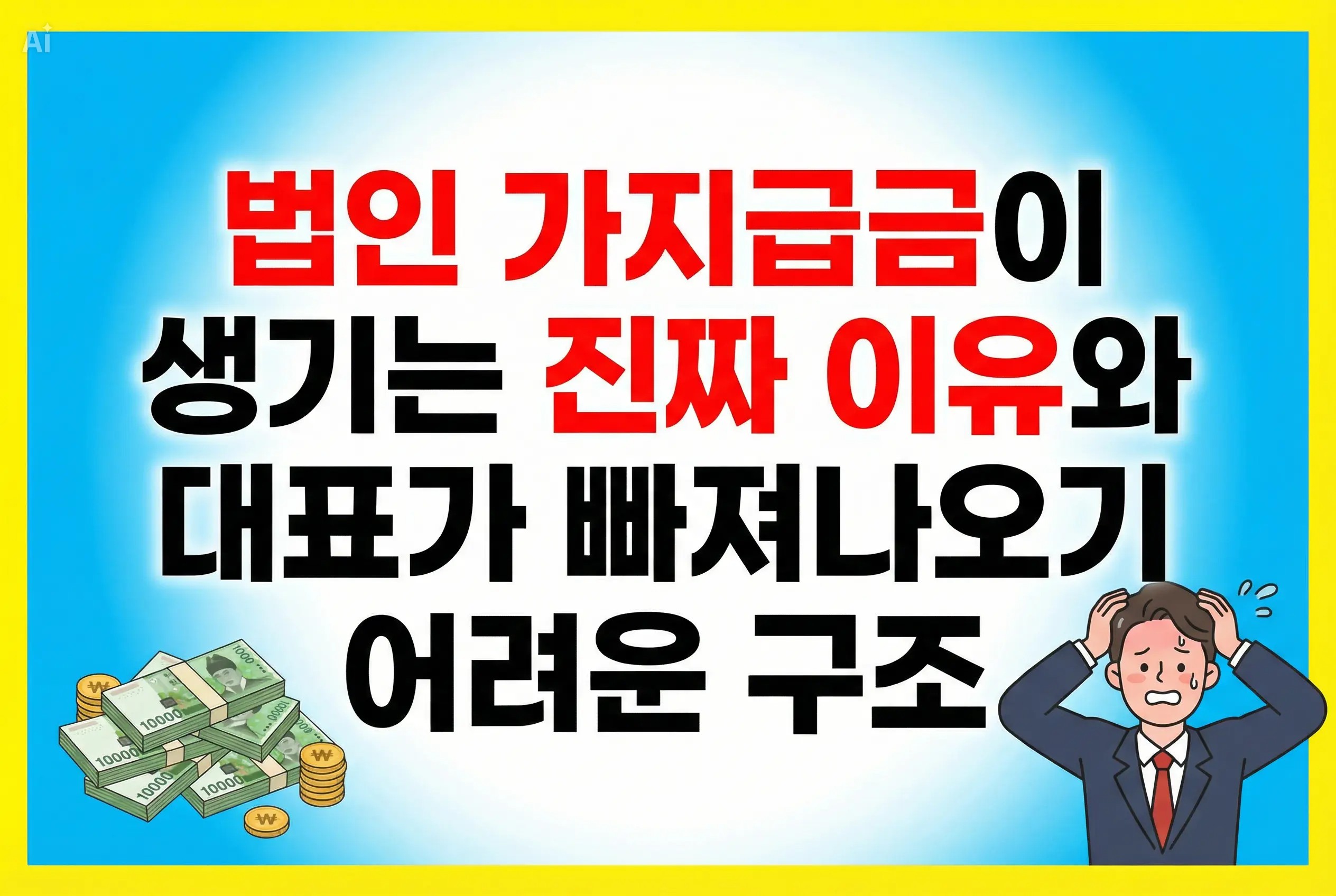 법인 가지급금이 생기는 진짜 이유와 대표가 빠져나오기 어려운 구조