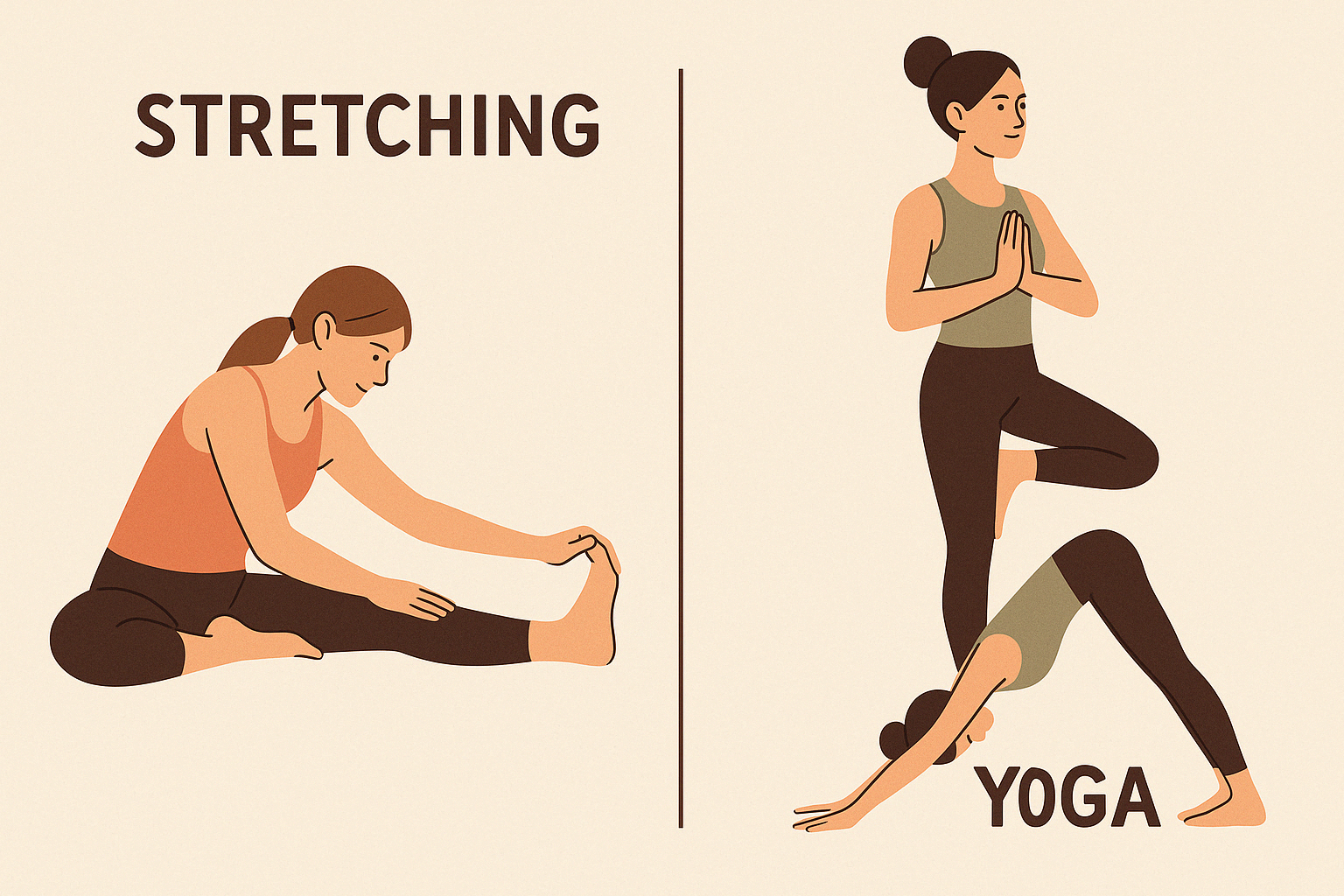 스트레칭과 요가의 차이점과 상황별 활용법