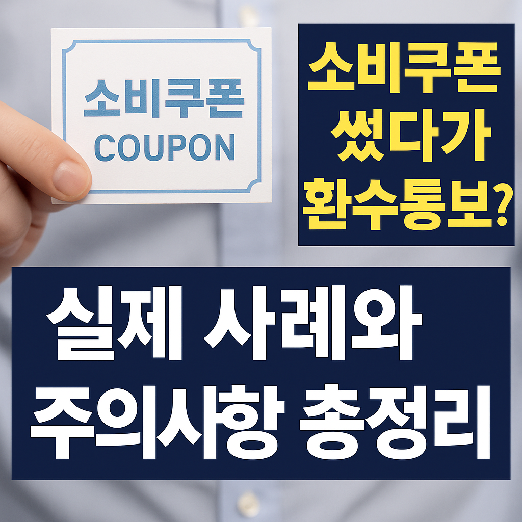2025년 소비쿠폰 환수 사례 및 자격 조건 오류 주의사항 총정리