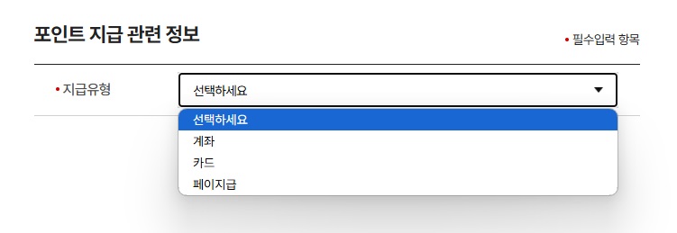 포인트 지급