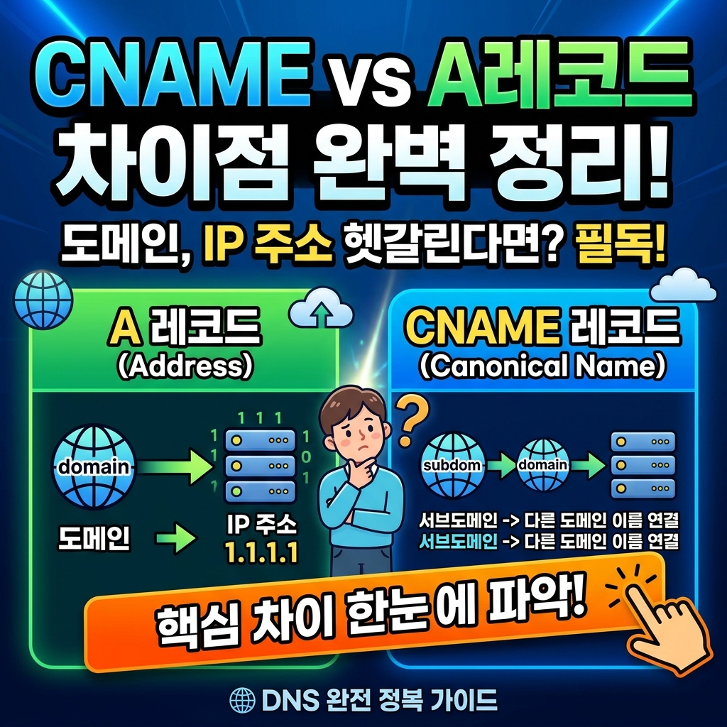 CNAME vs A 레코드 차이 쉽게 이해하기