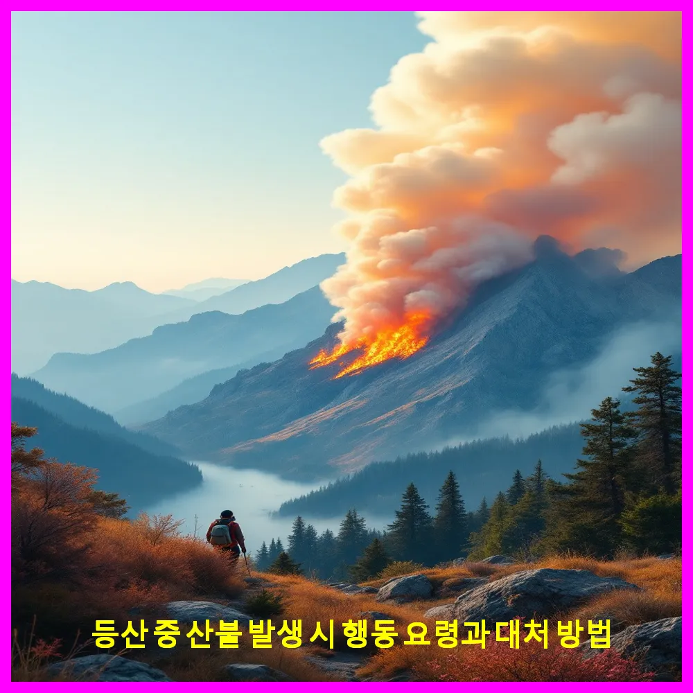 등산 중 산불 발생 시 행동 요령과 대처 방법
