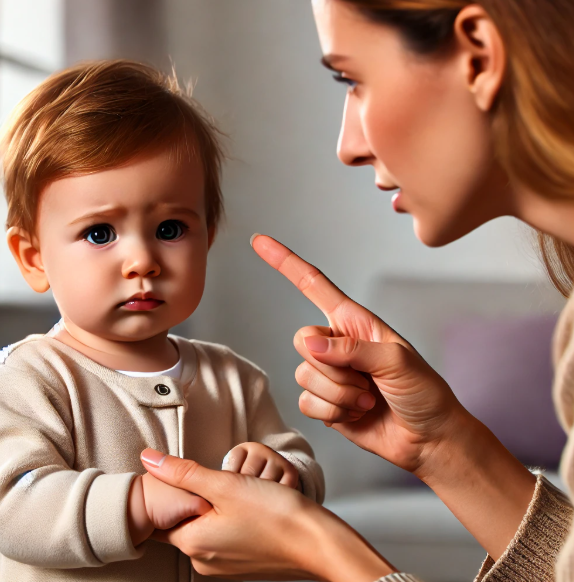 12개월 아기를 훈육하는 모습