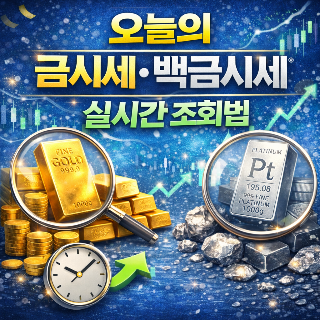 오늘의 금시세·백금시세 실시간 확인하러 가기