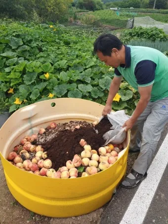 농사 퇴비 만들기 낙엽 음식물 왕겨 EM발효 쉬운 방법_13
