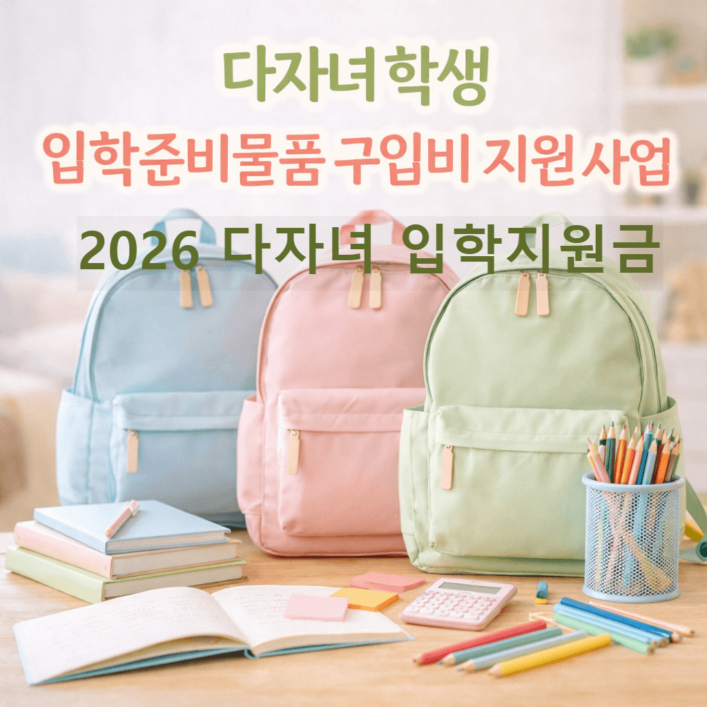 다자녀 학생 입학 준비물품 지원 사업