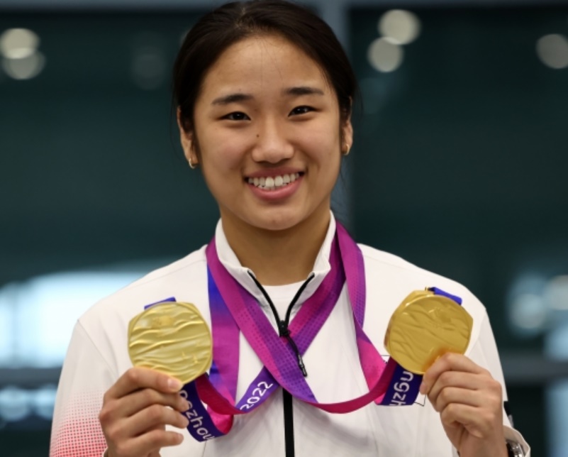 항저우 아시안 게임 배드민턴 2관왕 안세영 선수(출처 연합뉴스)