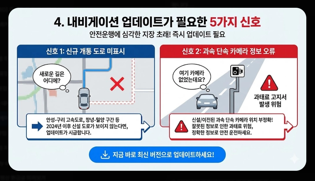 내비게이션 맵 업데이트 시기