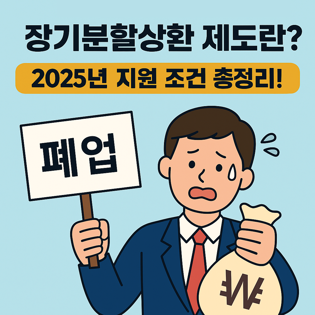 소상공인 폐업자 저금리 장기분할상환