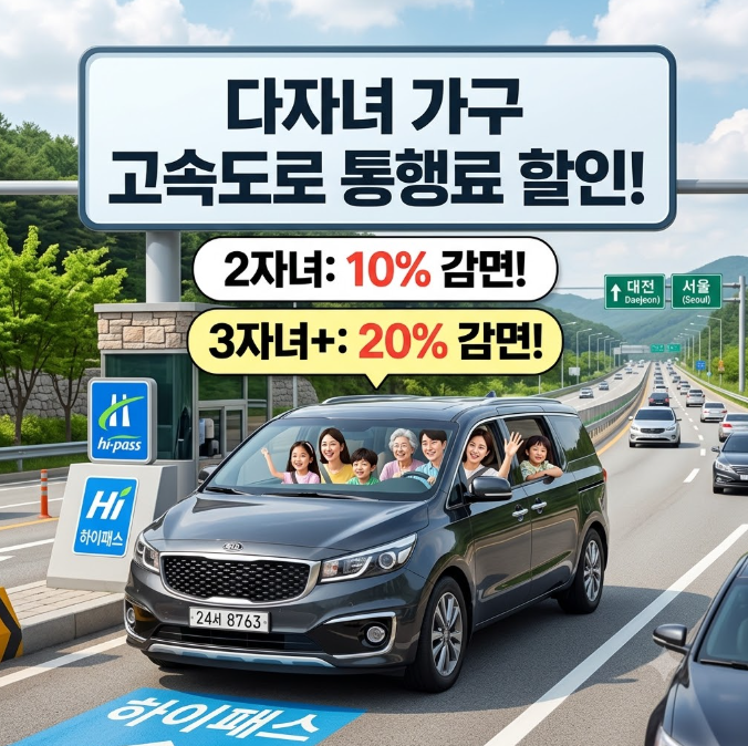 다자녀 가구 고속도로 통행료