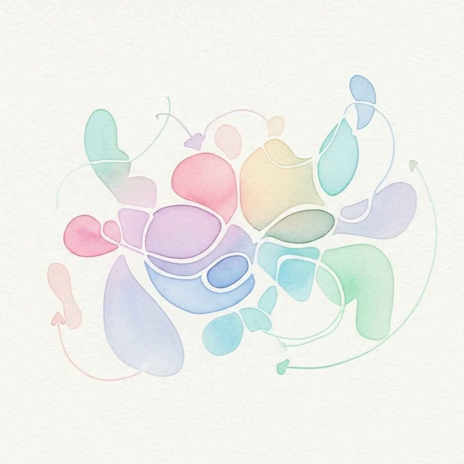 규정 변화를 상징하는 부드러운 흐름의 추상화