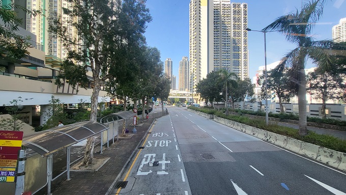 홍콩 2층 버스 앞자리에서 본 풍경