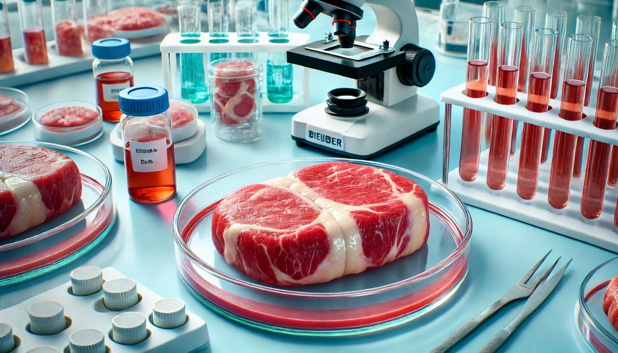 실험실에서 만들어지는 배양육 이미지