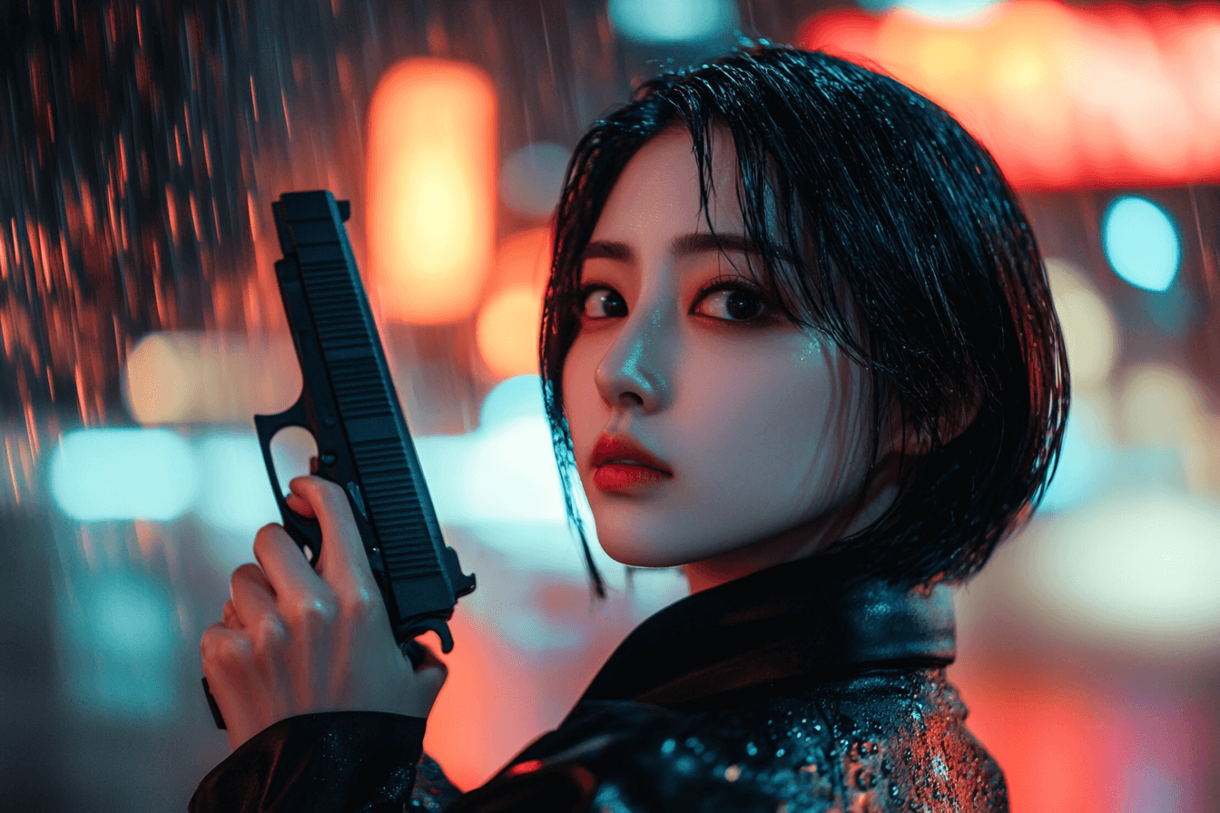 총을-들고-있는-여성-이미지