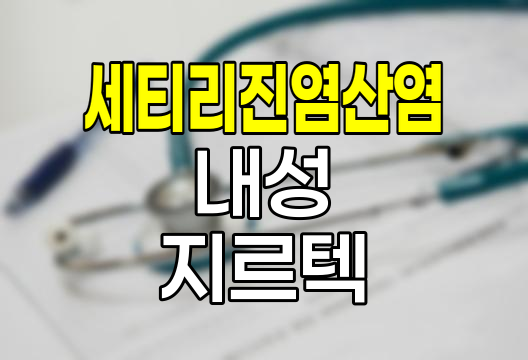 세티리진염산염 내성 증상과 예방법 상세 분석 (지르텍 내성) 관련 정보