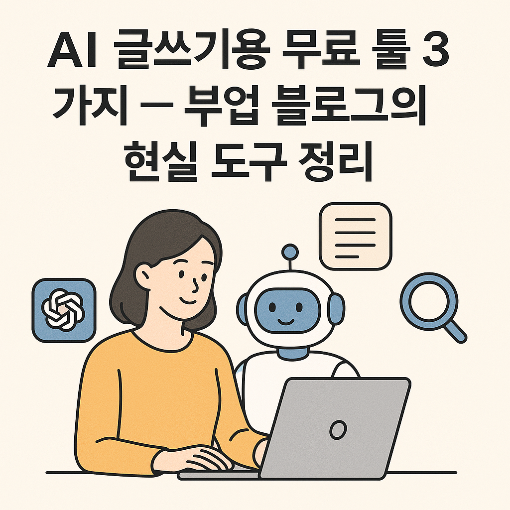 AI 글쓰기용 무료 툴 3가지