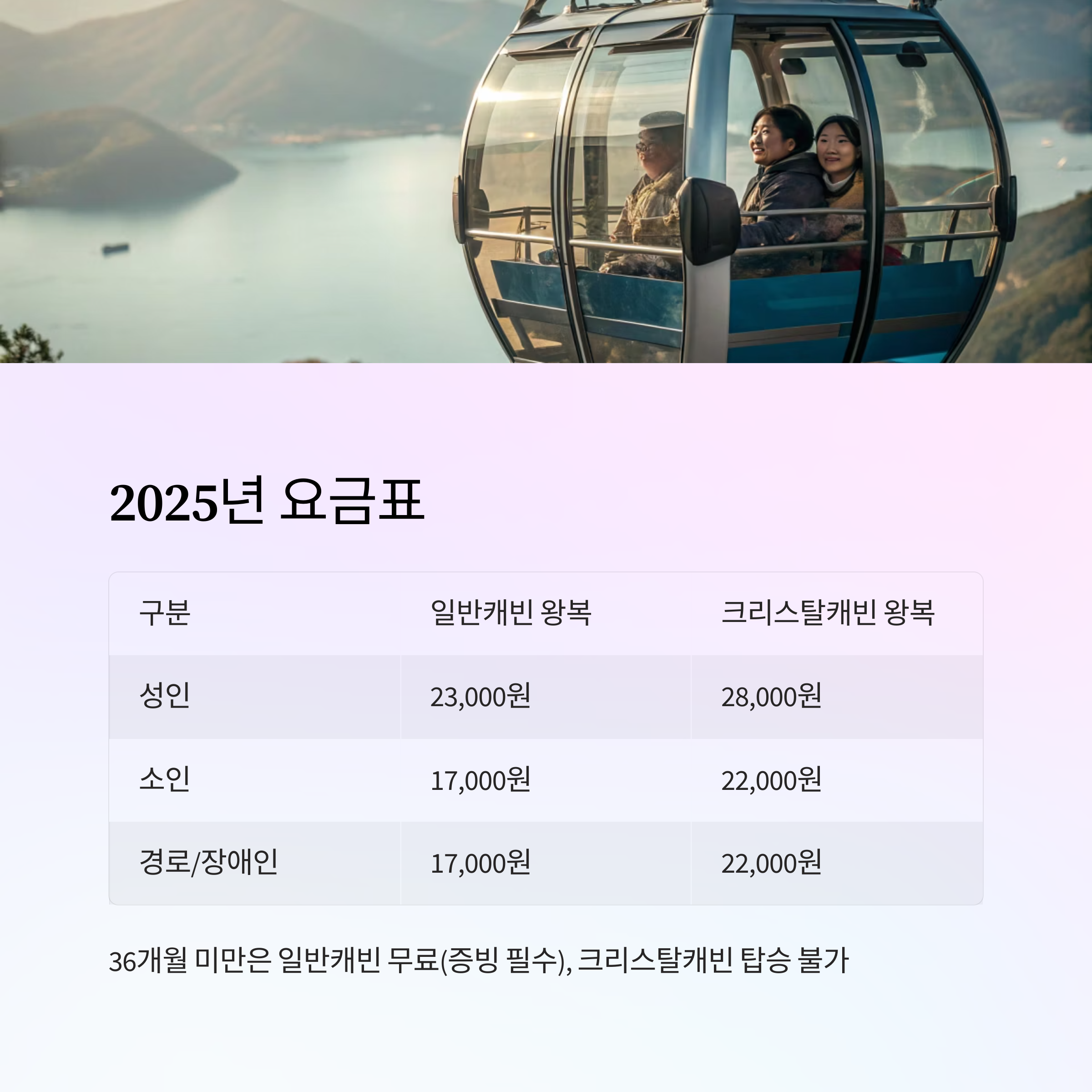 춘천 삼악산 호수 케이블카 예약