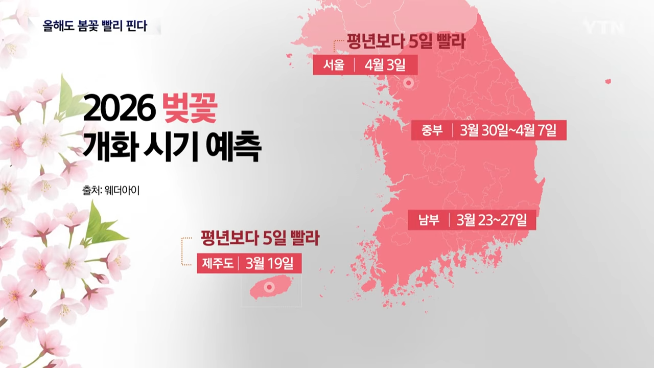 벚꽃 개화시기