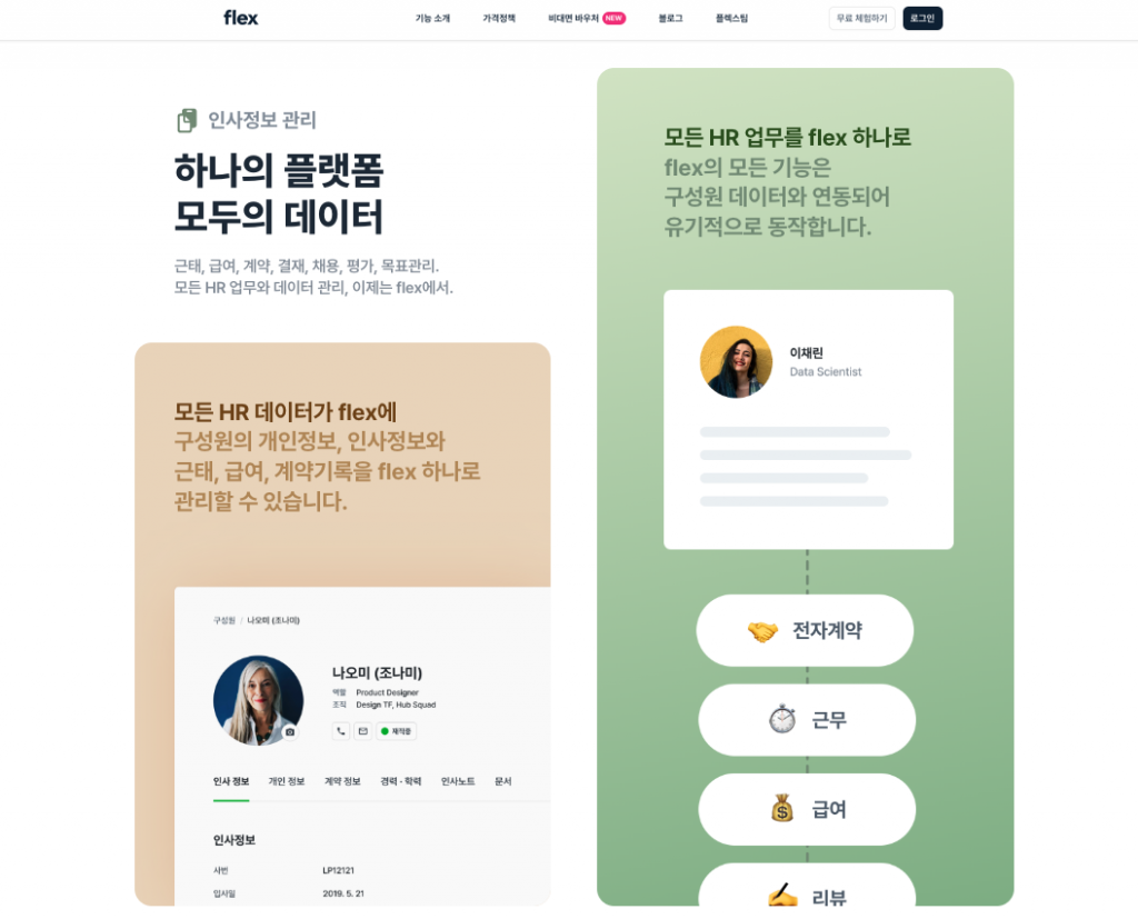 SaaS, 플렉스, HR, 인력 관리