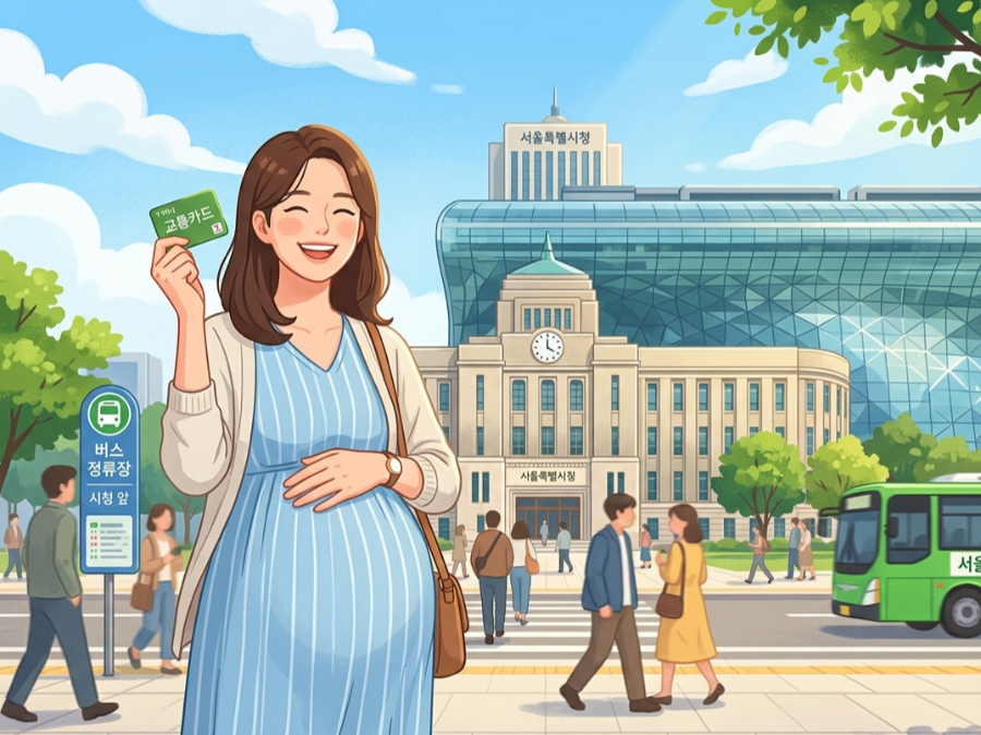 서울시 임산부 교통비 지원 신청 모습