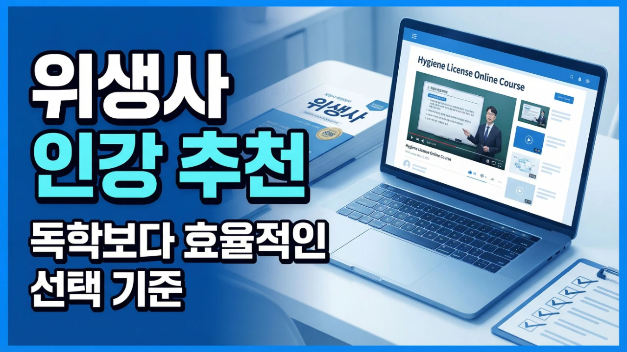 위생사 인강 추천과 독학 대비 선택 기준을 정리한 대표이미지