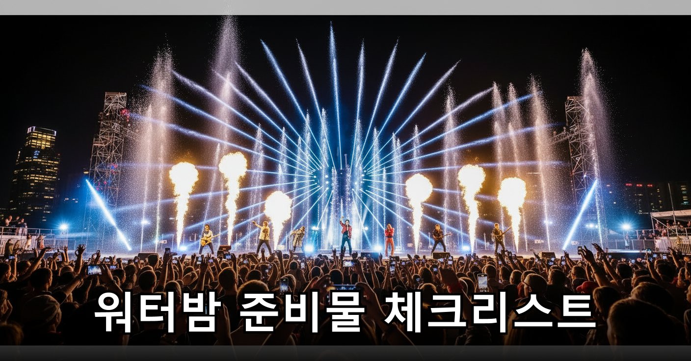 다채로운 조명과 물줄기가 어우러진 공연 무대