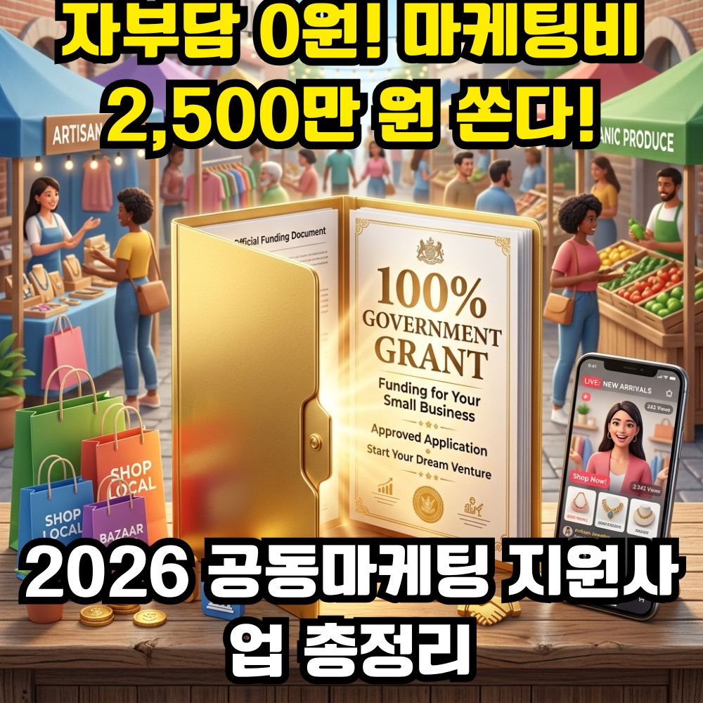 2026년 공동마케팅 지원사업 국비 100% 최대 2500만 원 지원 안내