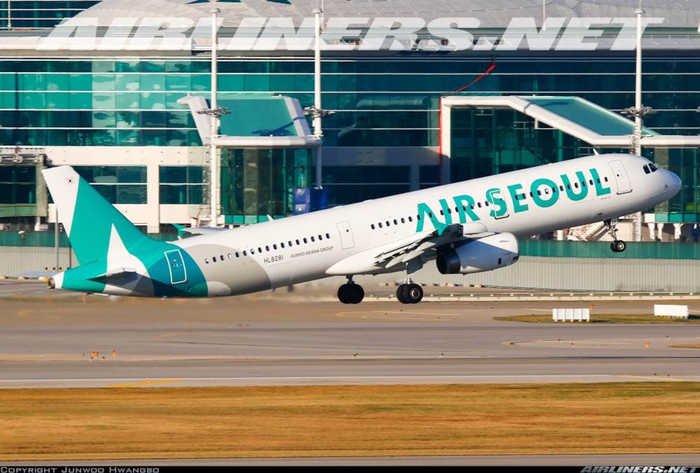 에어서울 비행기 도장