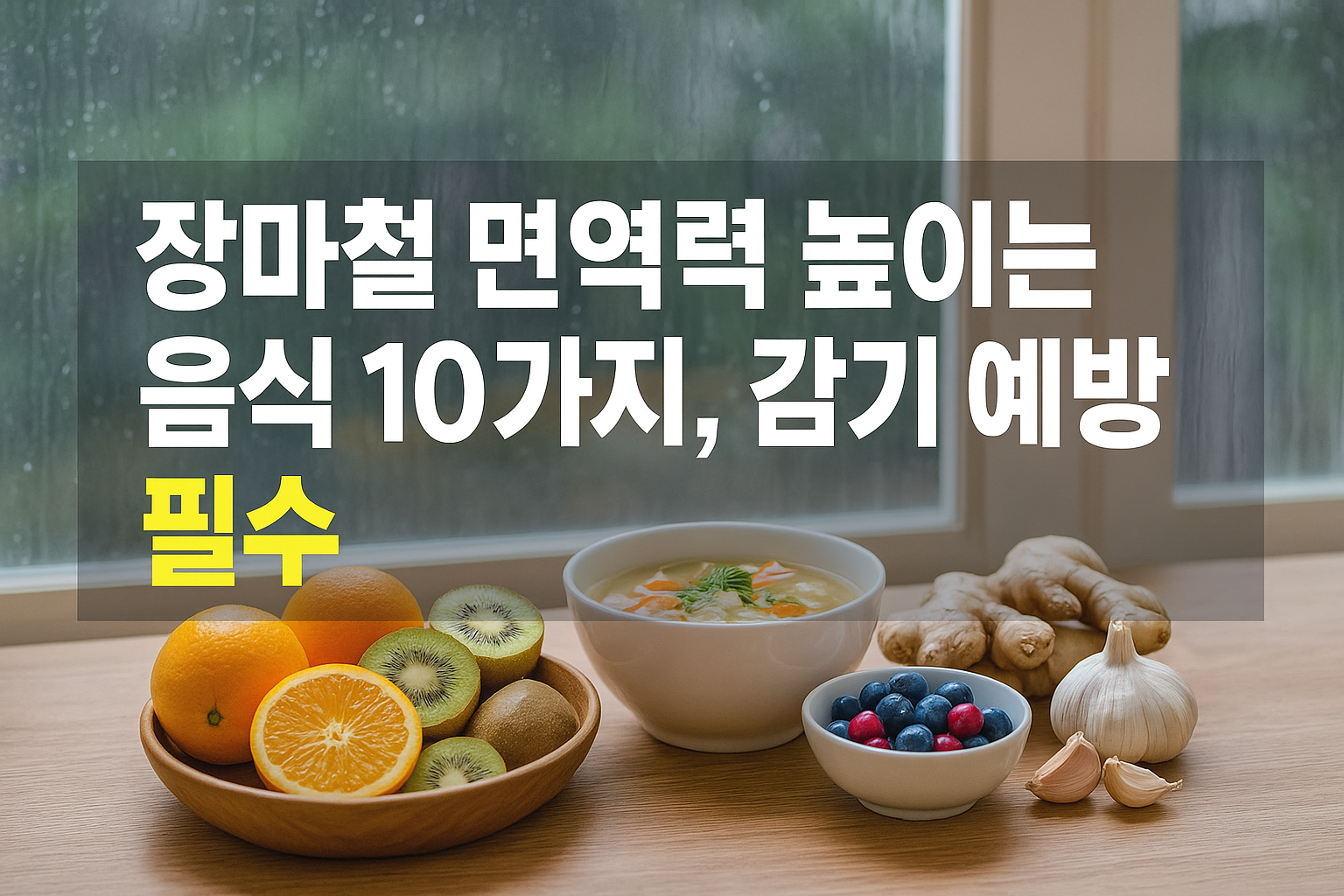 장마철 면역력 높이는 음식 10가지, 감기 예방 필수