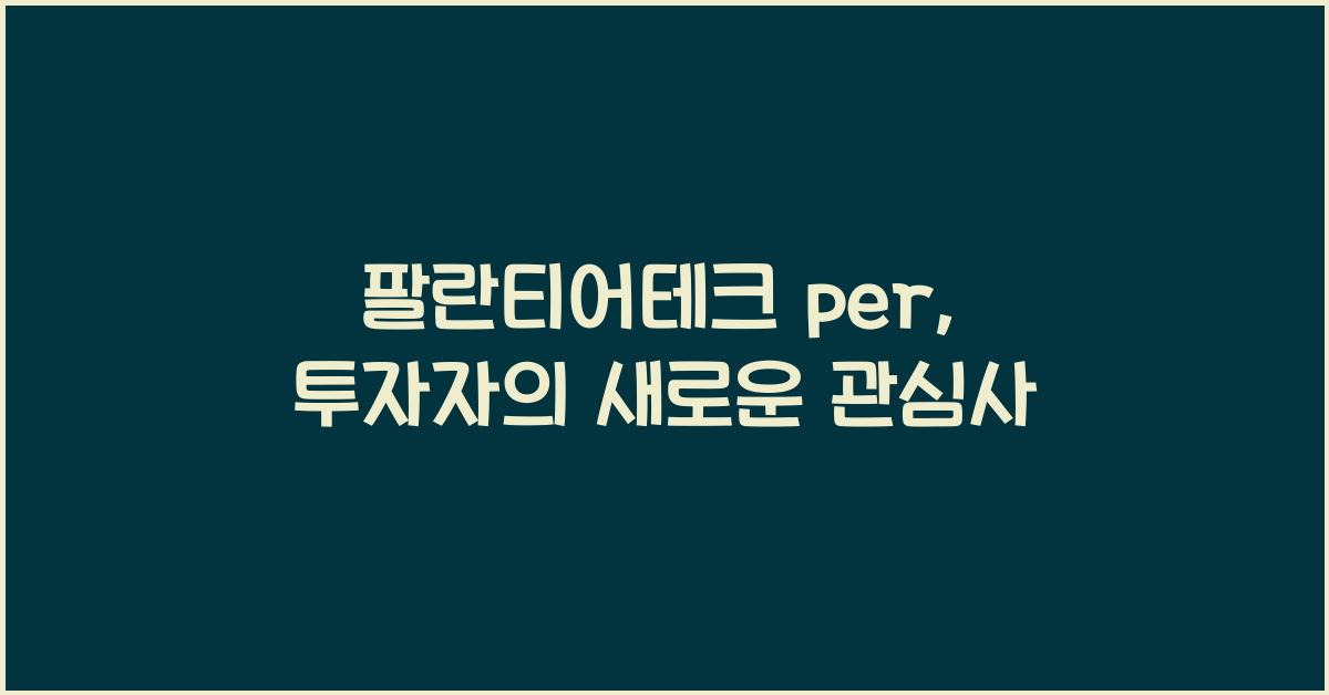 팔란티어테크 per