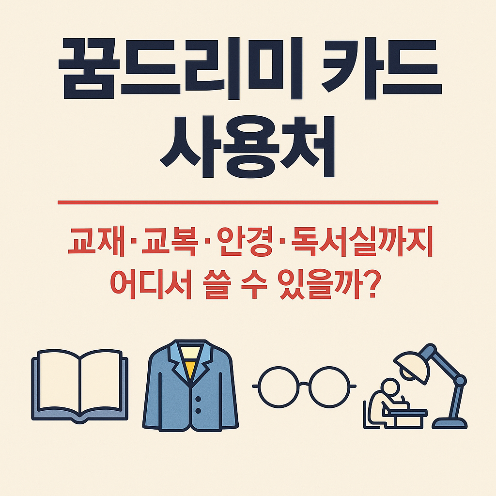 꿈드리미 카드 사용처