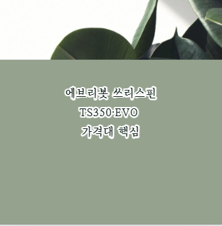 에브리봇 쓰리스핀 TS350·EVO 가격대 핵심