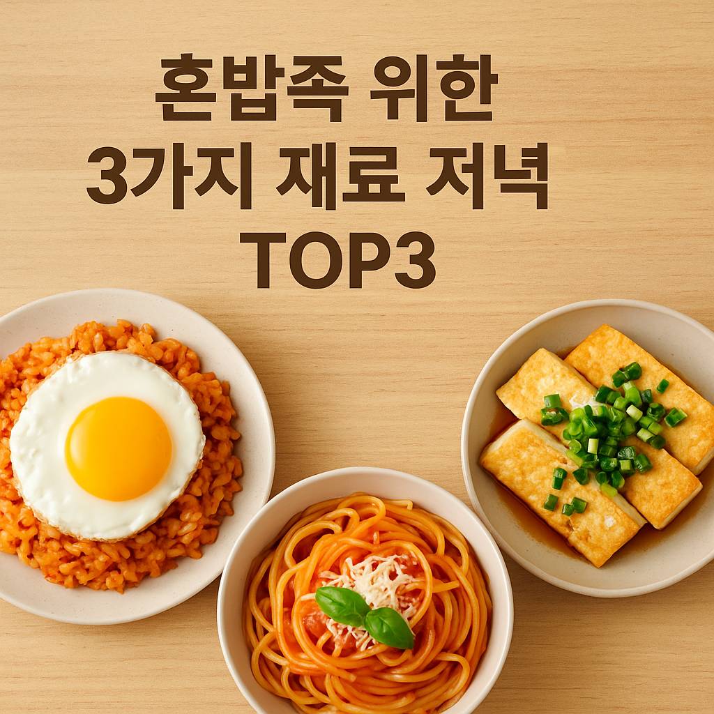 혼밥족 위한 3가지 재료 저녁 TOP3-1
