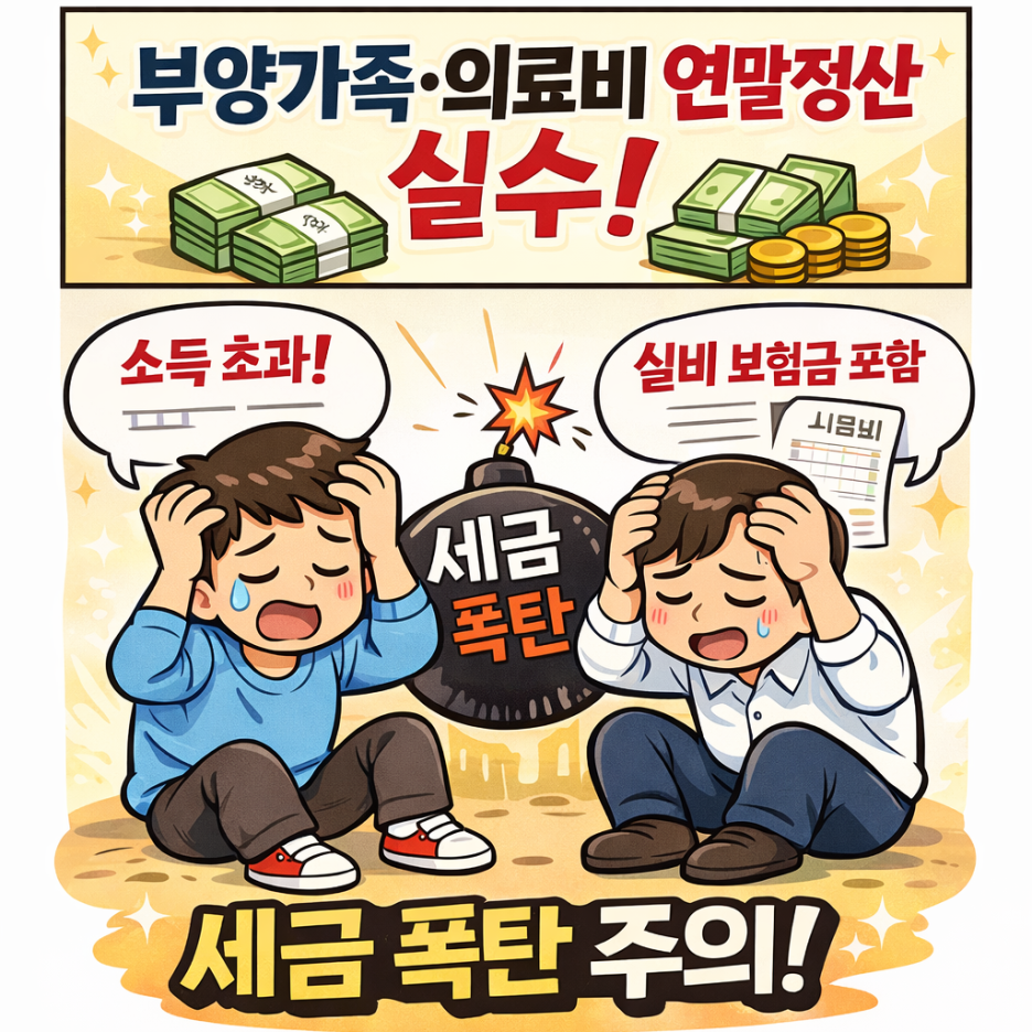 부양가족 ,의료비 연말정산 실수