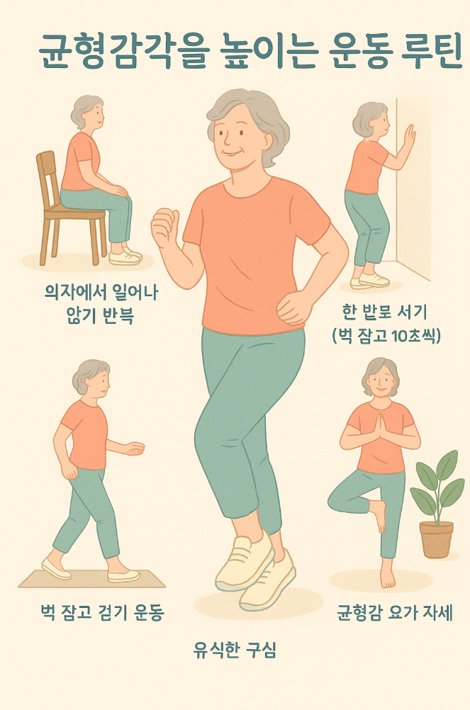 노년기의 낙상사고 예방 – 균형감각을 높이는 운동 루틴