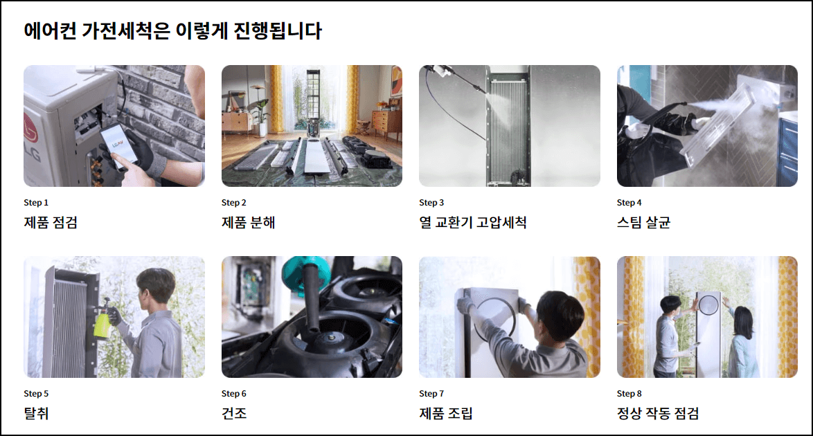 LG에어컨 청소방법 설명