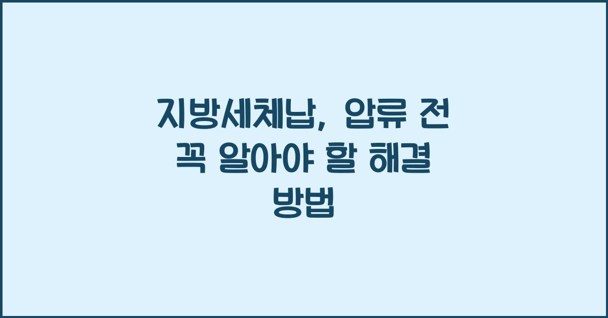 지방세체납