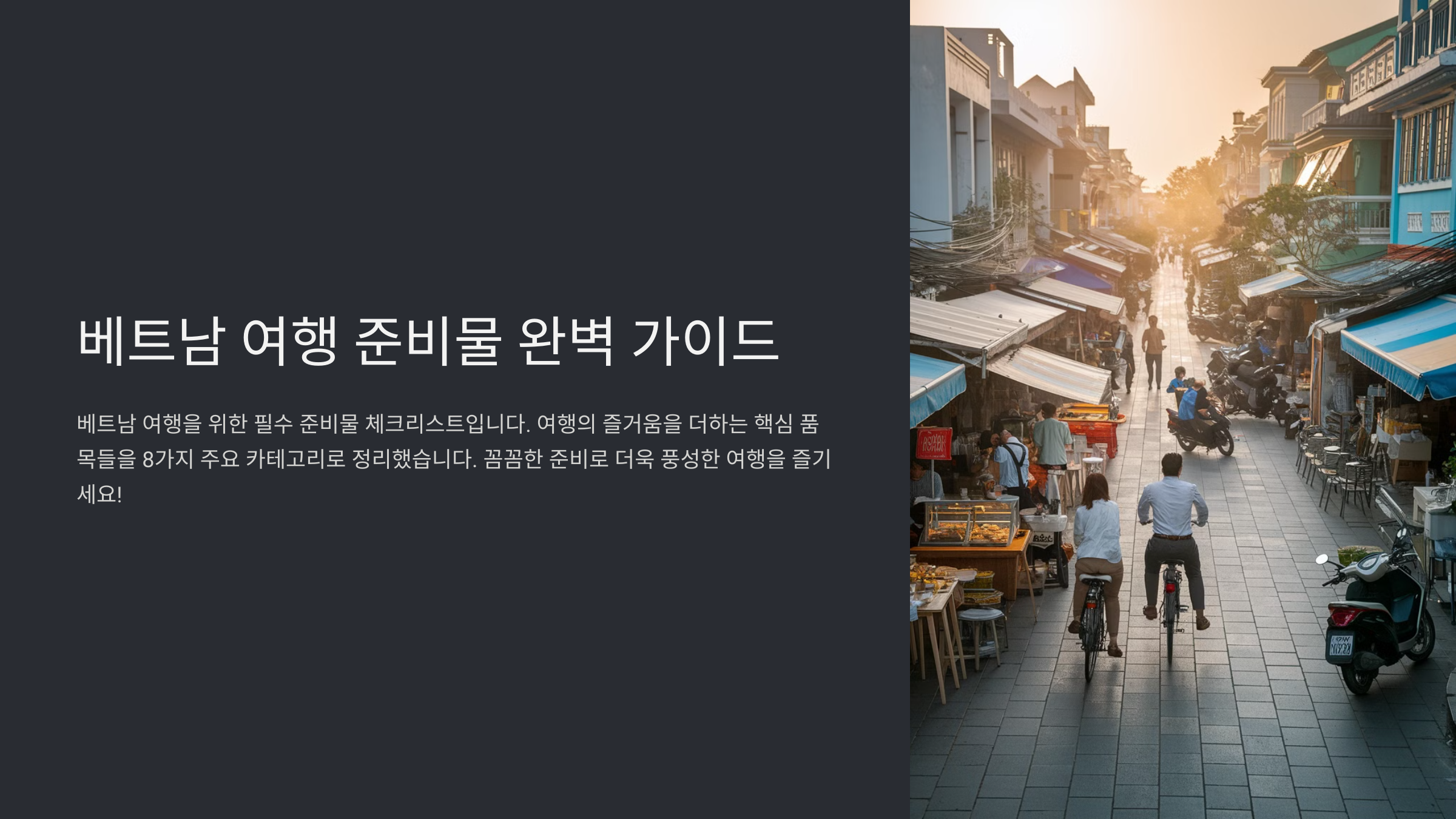 베트남 여행 준비물