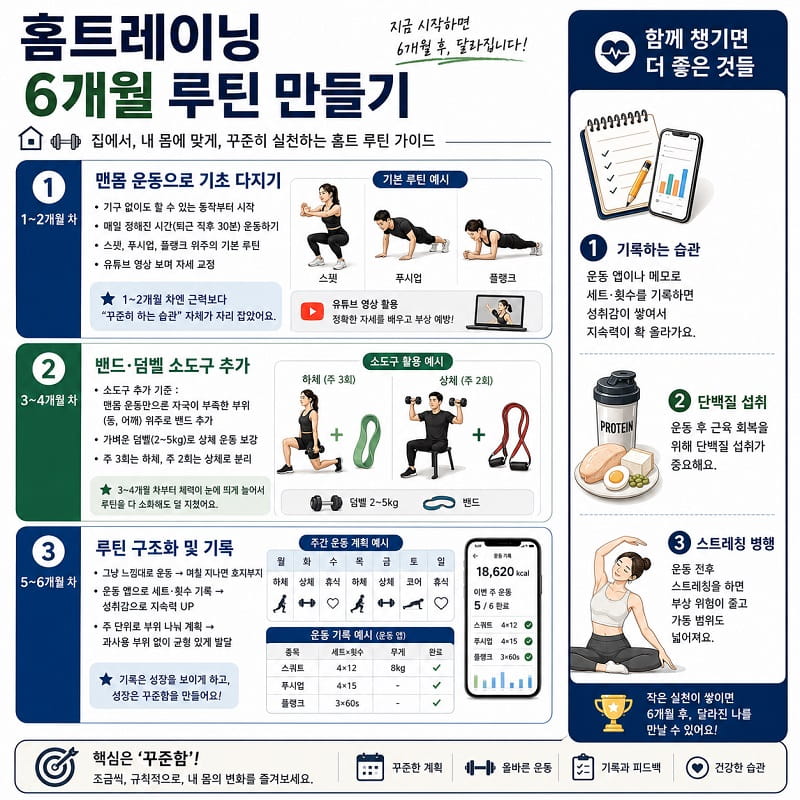 홈트 6개월 루틴