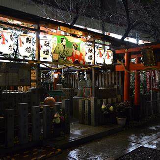 소네자키 오하쓰 텐진 신사의 야경