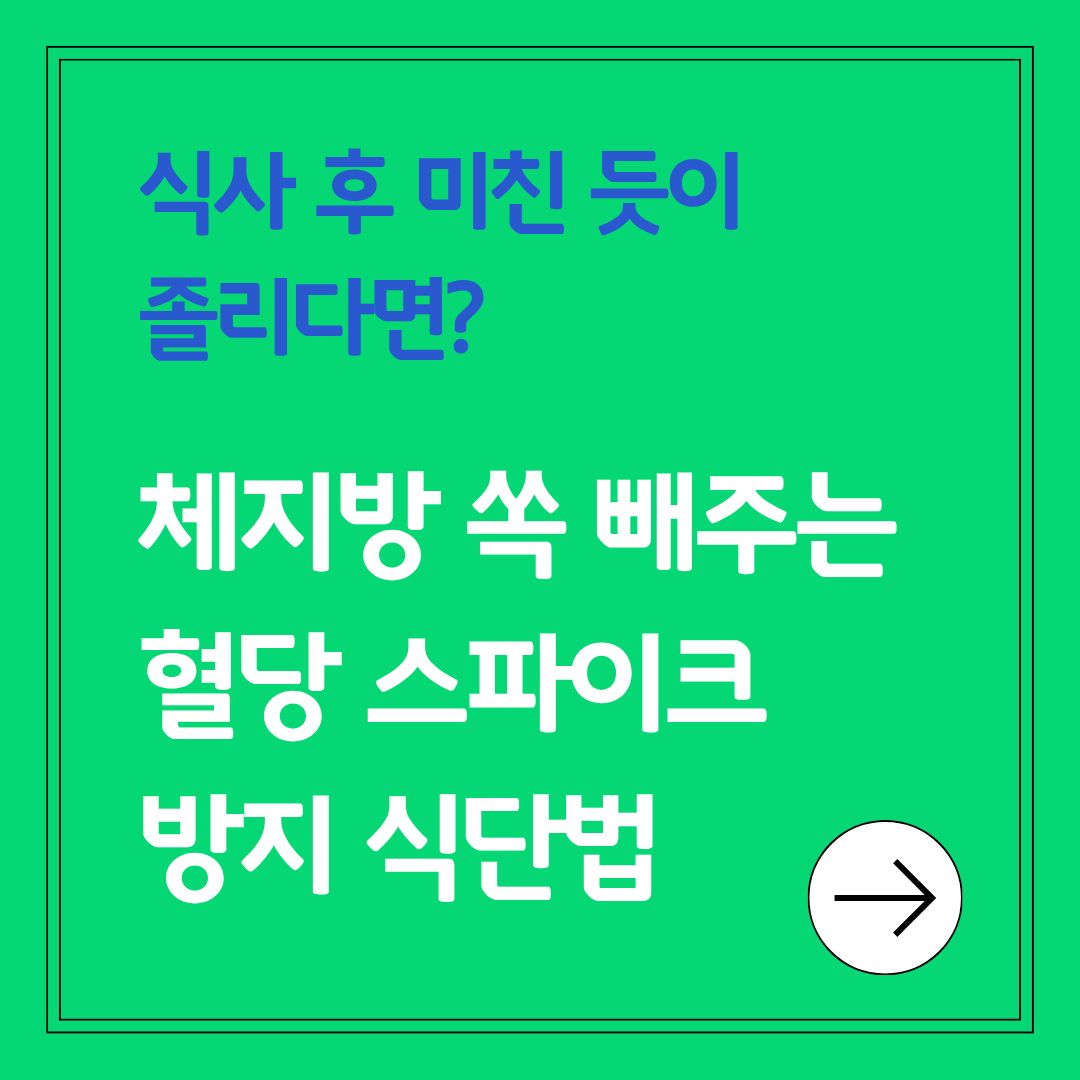 체지방 쏙 빼주는 혈당 스파이크 방지 식단법