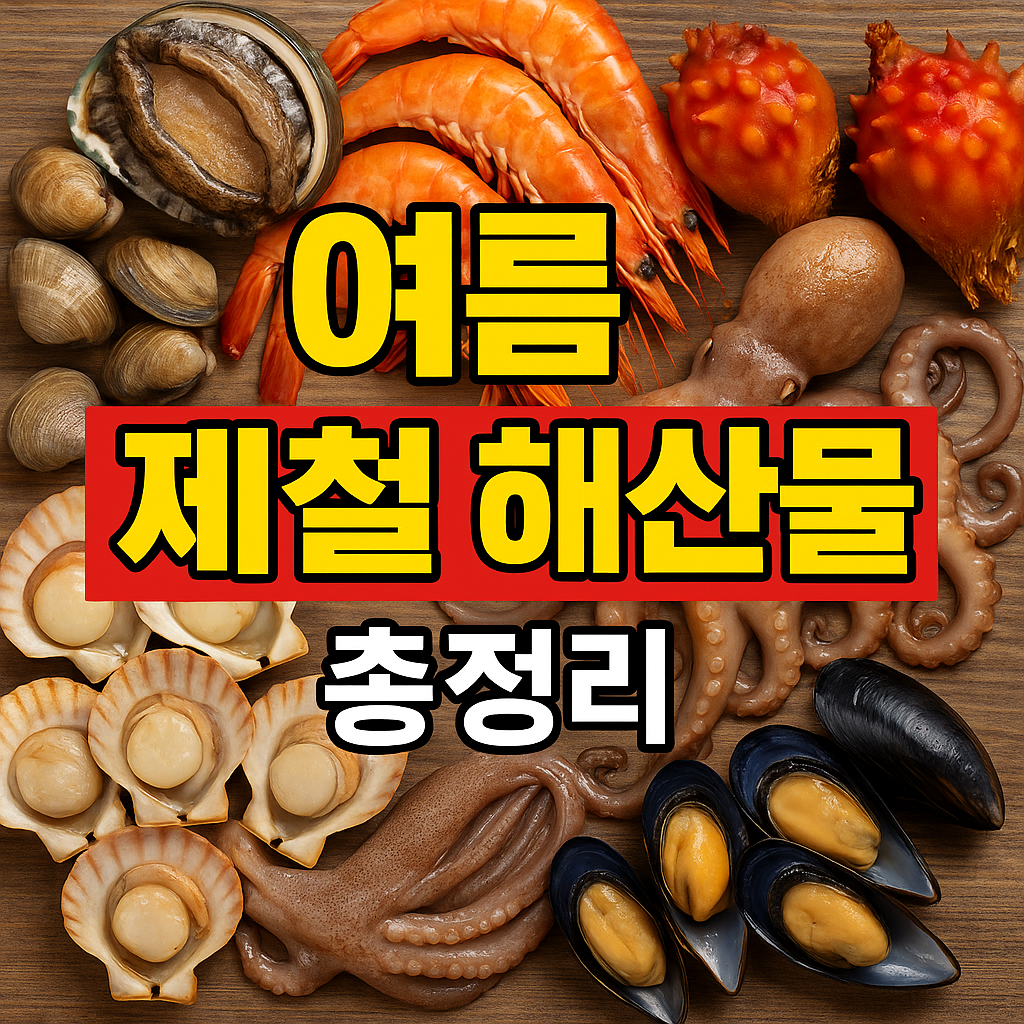 여름 제철 해산물 총정리
