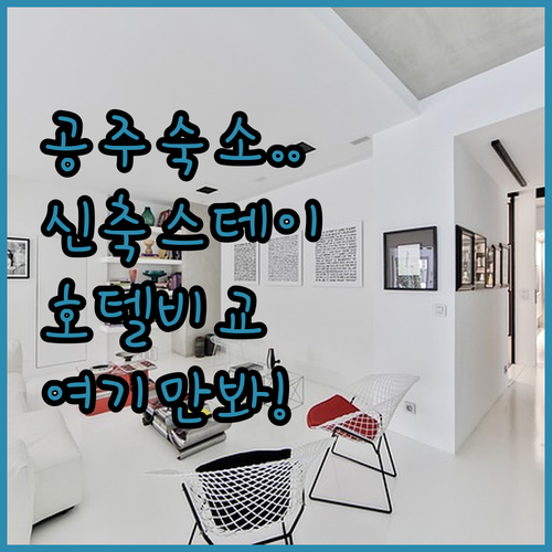 공주 여행 숙소 선택 가이드 신축 스..