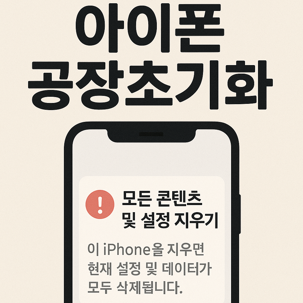 아이폰 공장초기화