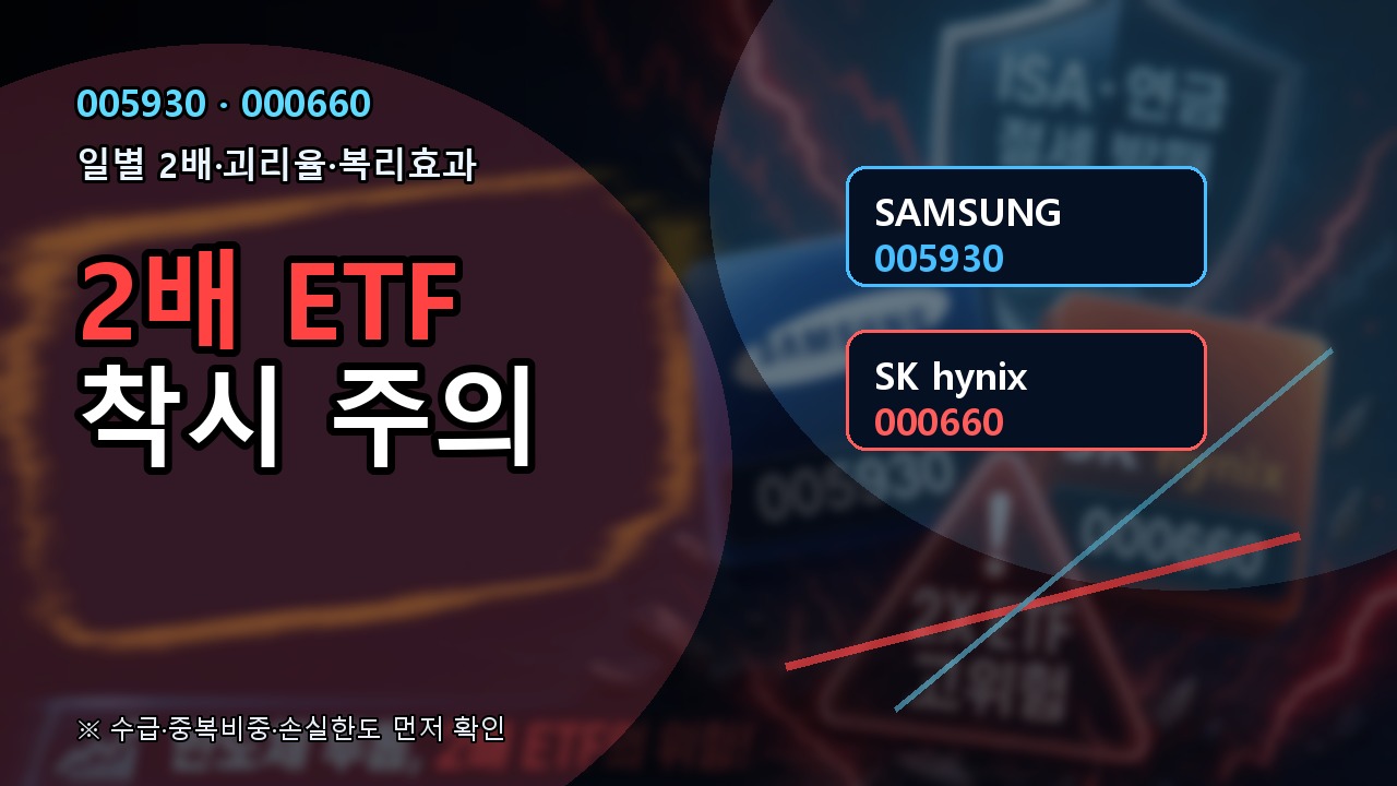 삼성전자 SK하이닉스 2배 ETF 레버리지 투자주의 썸네일