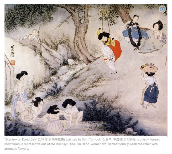 그네뛰기, 창포물에 머리감기