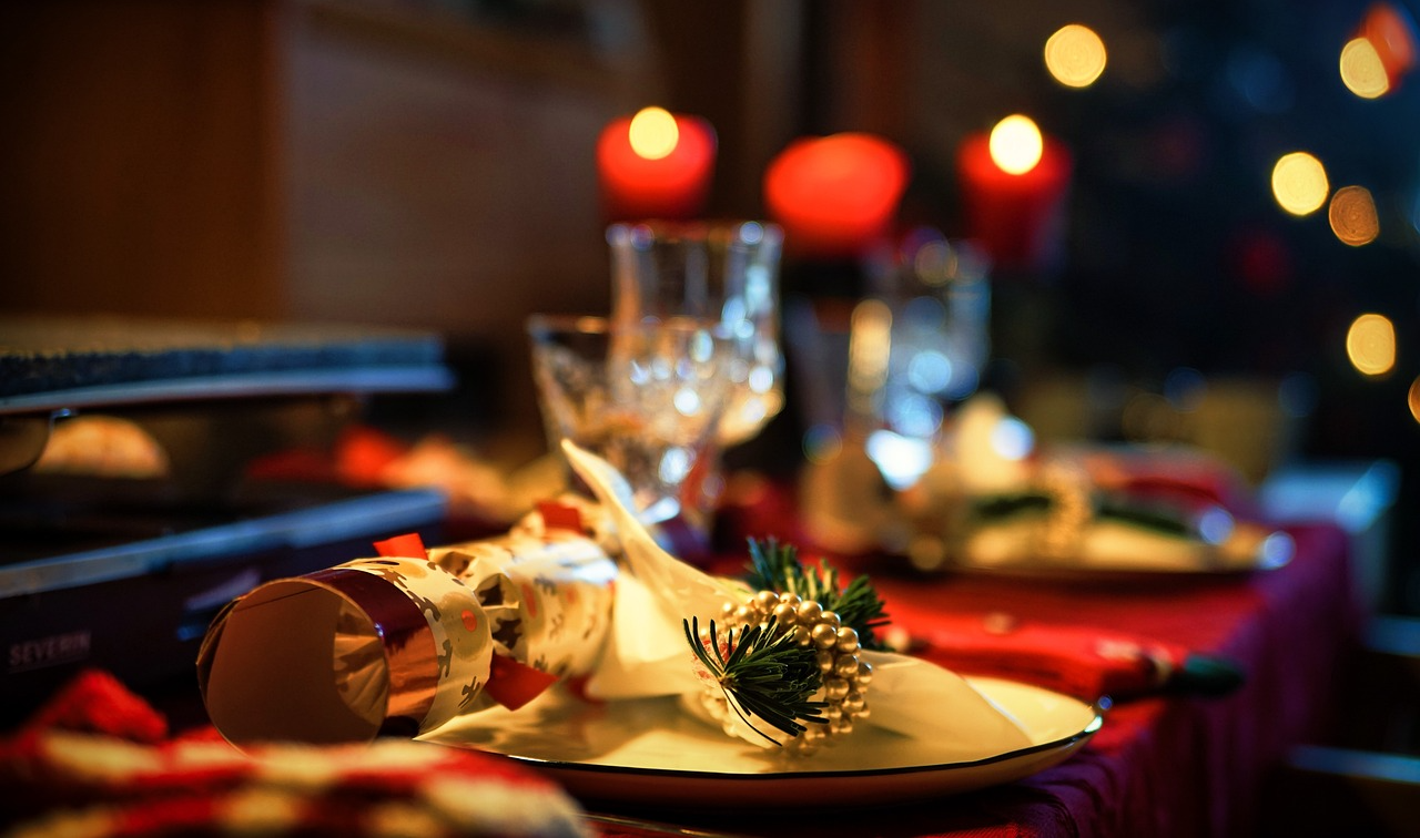 크리스마스 홈파티: 음식과 테이블 세팅