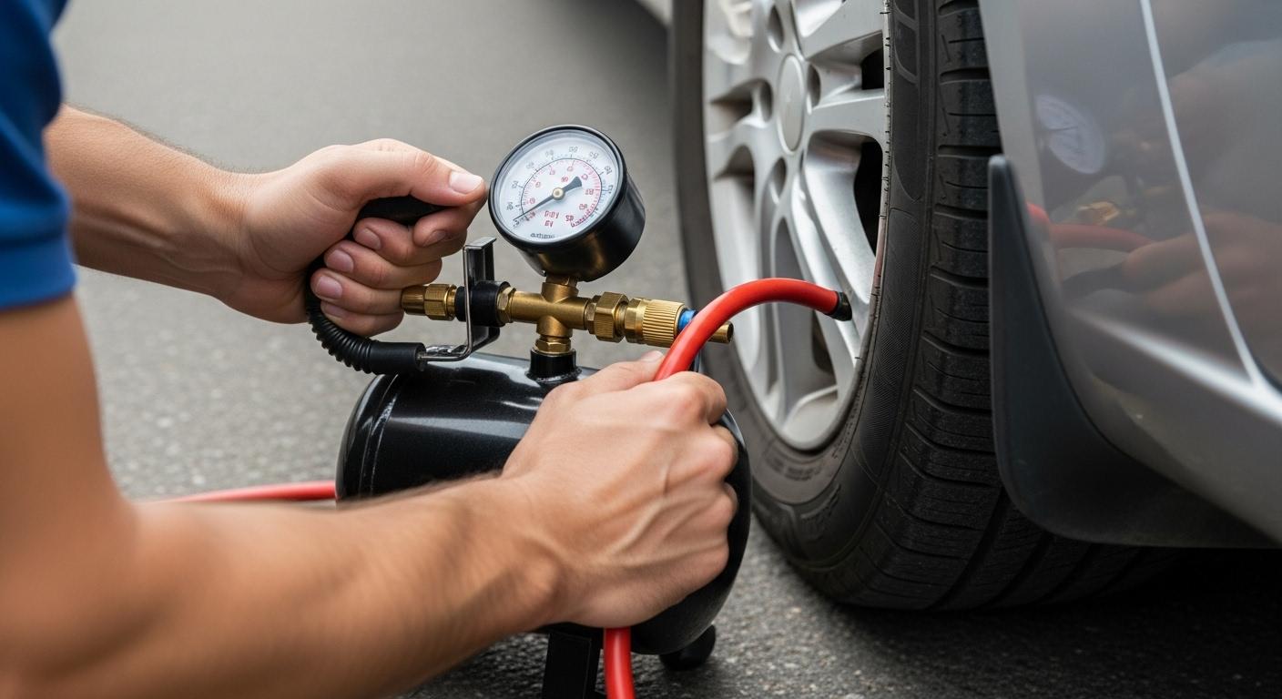 자동차 공기압 셀프 넣는법